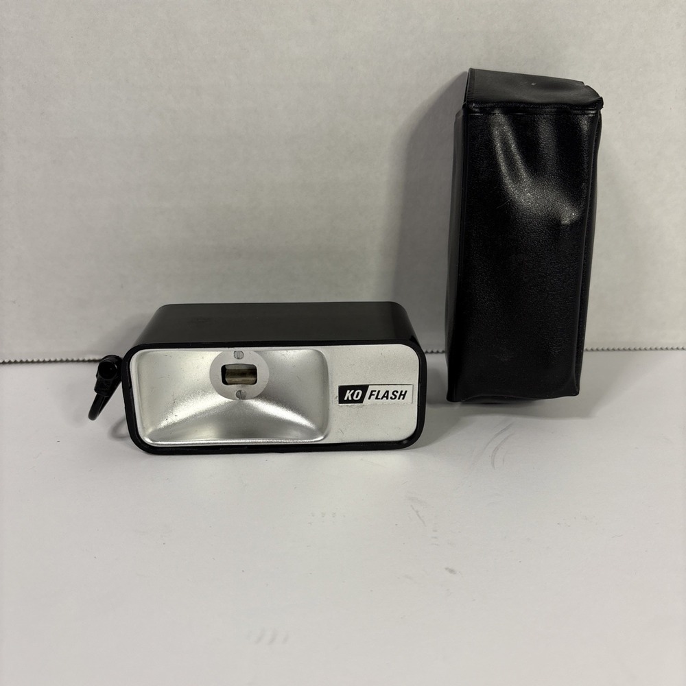 Vintage KO Flash Camera Flashgun with Case and Manual Scopus Berkey Photo Japan